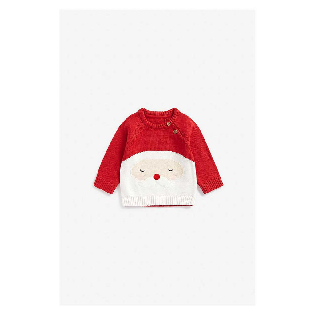 Mothercare Festive Santa Knitted Jumper