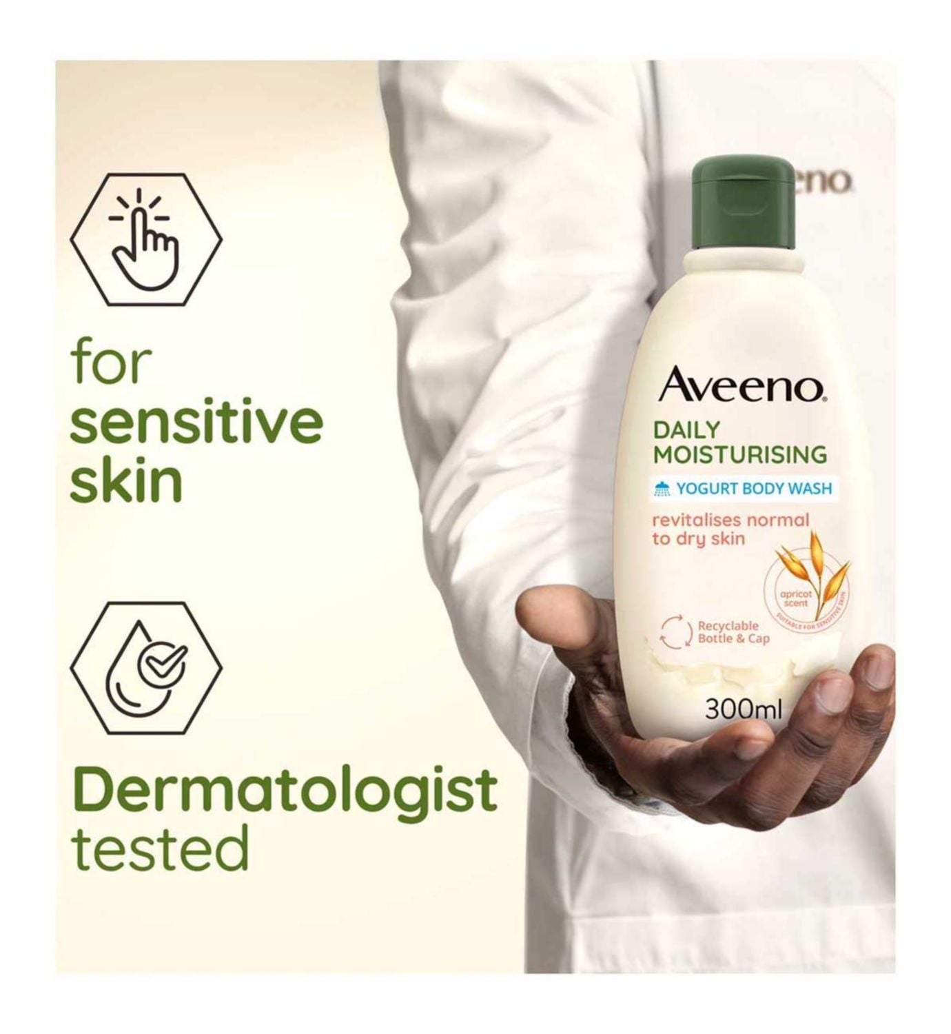 Aveeno Daily Moisturising Bundle Apricot Honey Body Care 600ml - British product