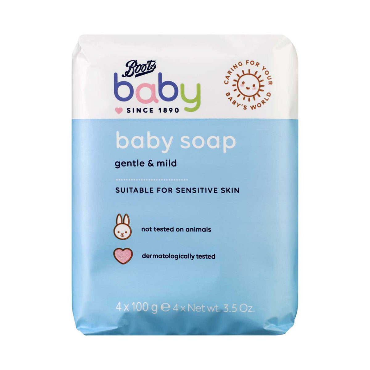 Boots baby soap bar pack of 4 100g, imported from the UK