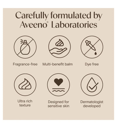 Baume Visage Ultra Riche à l'Avoine Aveeno Calm Restore pour Peaux Très Sèches 50ml