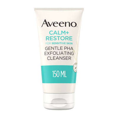 Aveeno CALM+RESTORE Gentle Exfoliating Face Scrub Cleanser 150ml