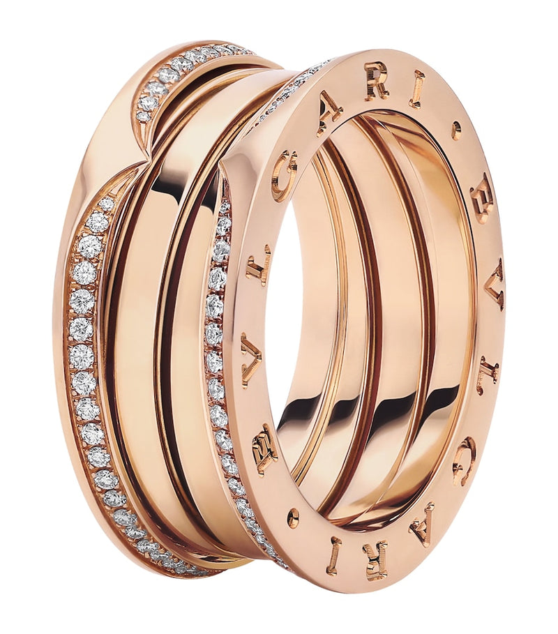 Bvlgari B.zero1 rose gold and diamond ring - British product