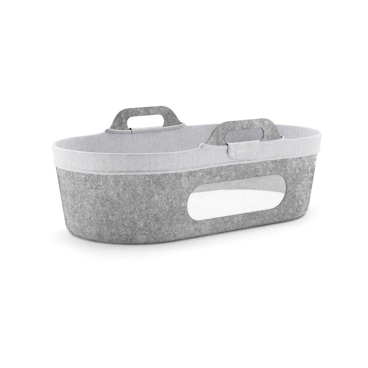 SnuzBaskit Light Grey Marl bassinet liner (British brand)