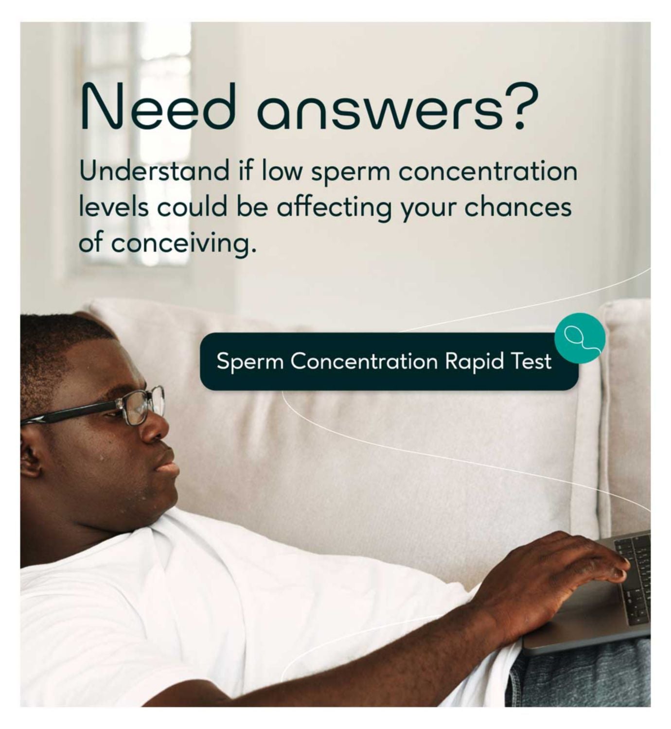 MyHealthChecked Sperm Concentration Rapid Test, UK version