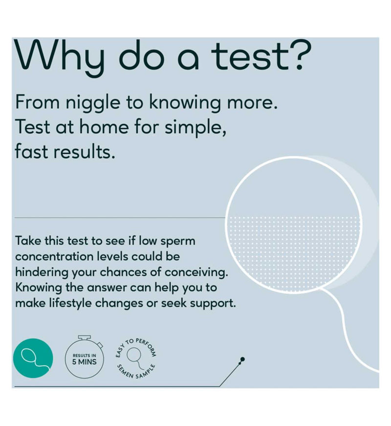 MyHealthChecked Sperm Concentration Rapid Test, UK version