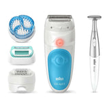 Braun Silk-épil 5 Epilator For Gentle Hair Removal, 5 Extras, Pouch, Bikini Styler, 5-815