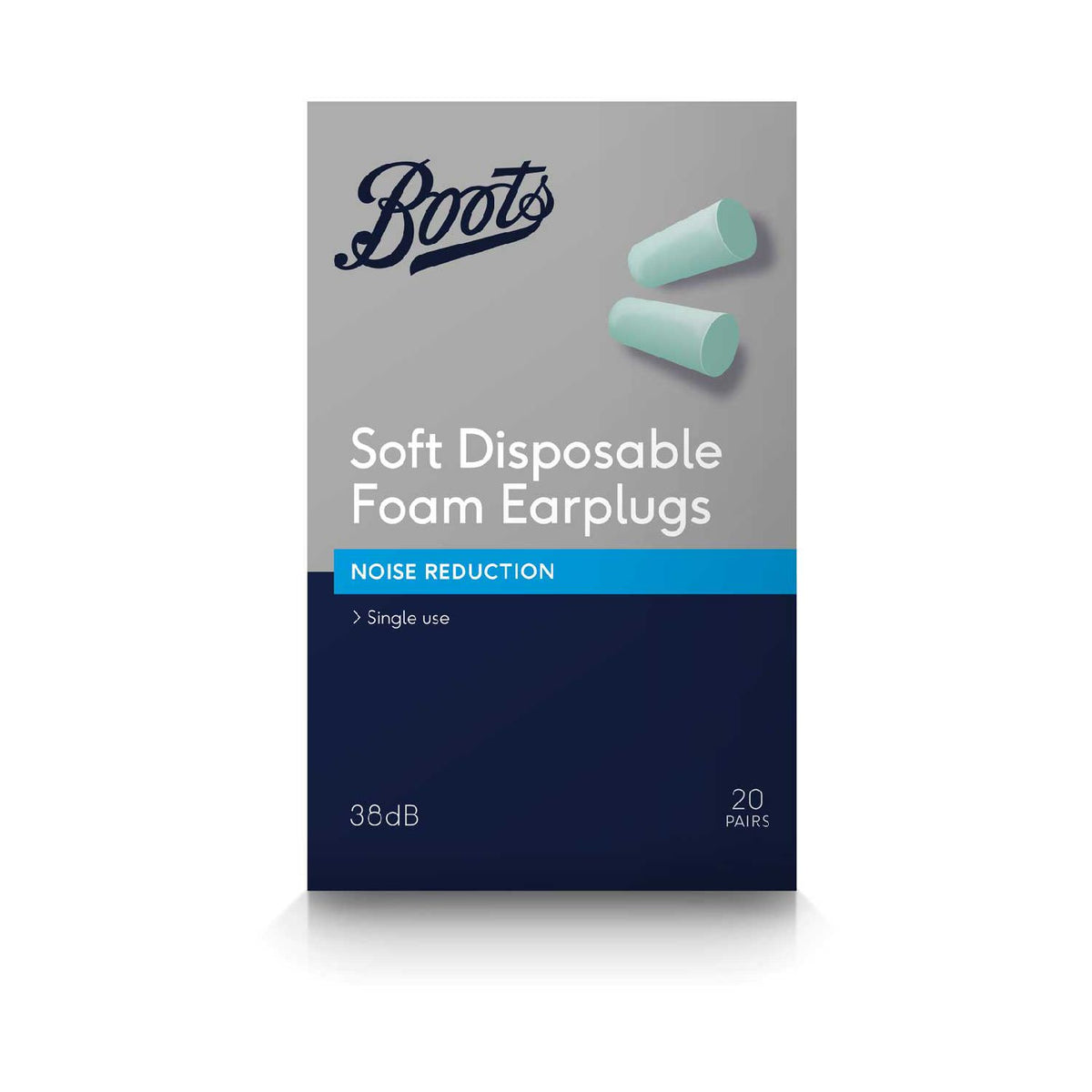 Boots soft disposable foam earplugs 20 pairs, UK version