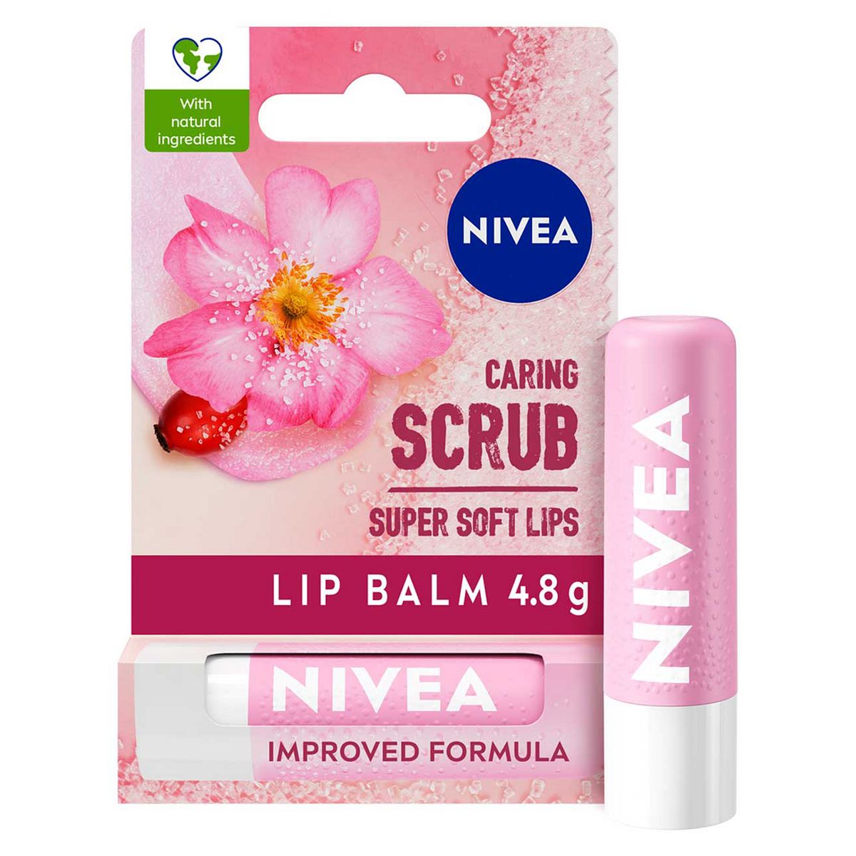 NIVEA Lip Scrub Rosehip & Vitamin E Lip Balm 4.8g GOODS Boots   