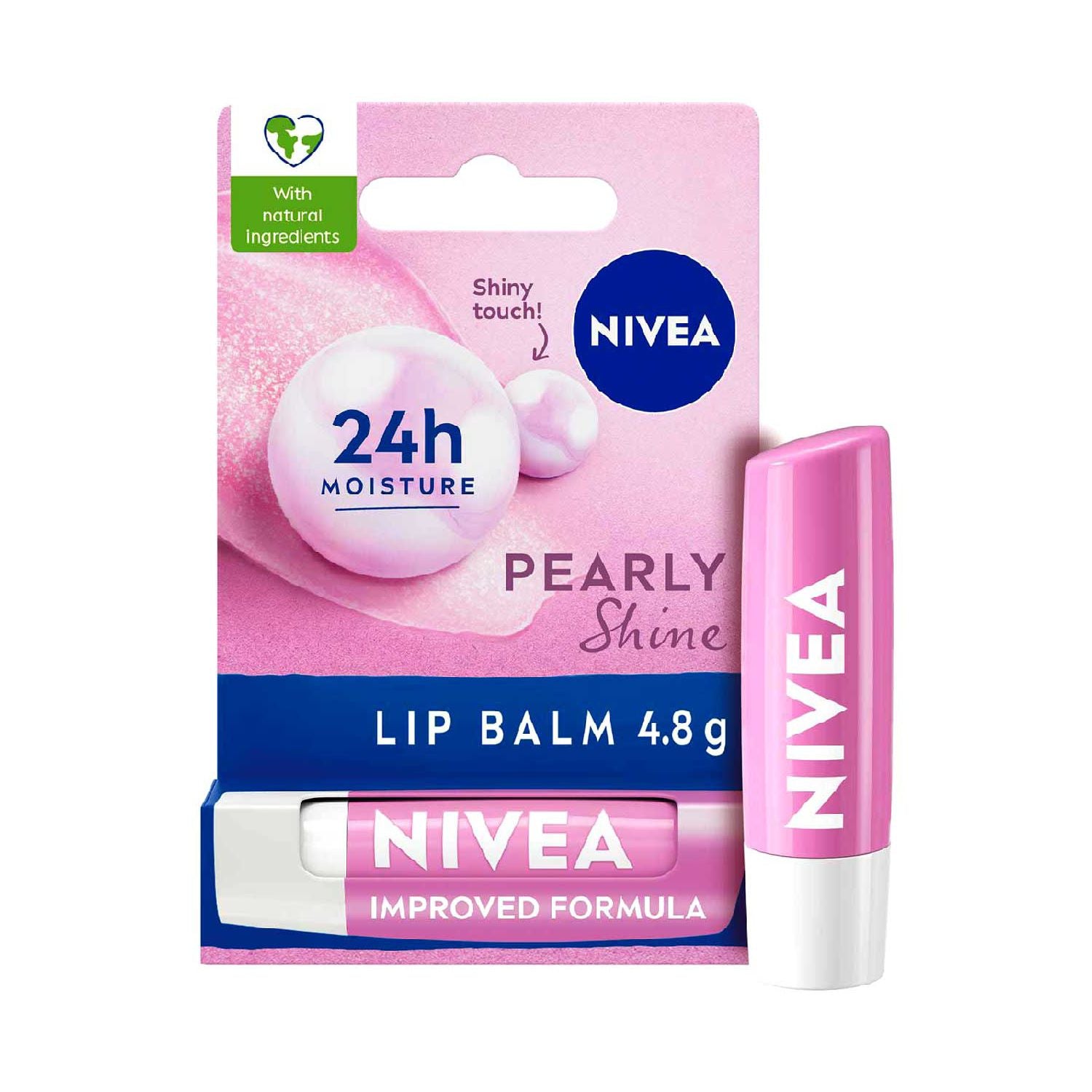 NIVEA Pearly Shine Lip Balm 4.8g (British brand)