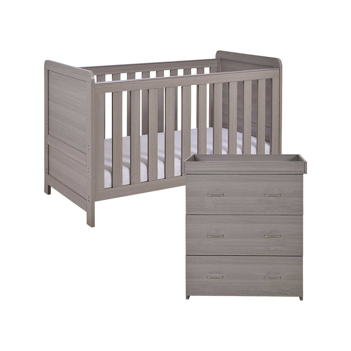 Babymore 2 Piece Nursery Room Set Grey Wash - British product