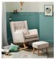 Babymore Stillstuhl mit Hocker, Creme – Britisches Produkt
