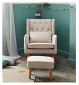 Babymore Stillstuhl mit Hocker, Creme – Britisches Produkt