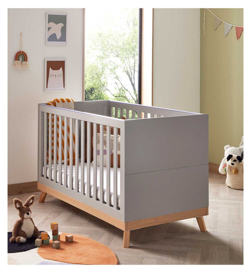 Cuna Babymore Mona gris de 145 cm - Producto británico