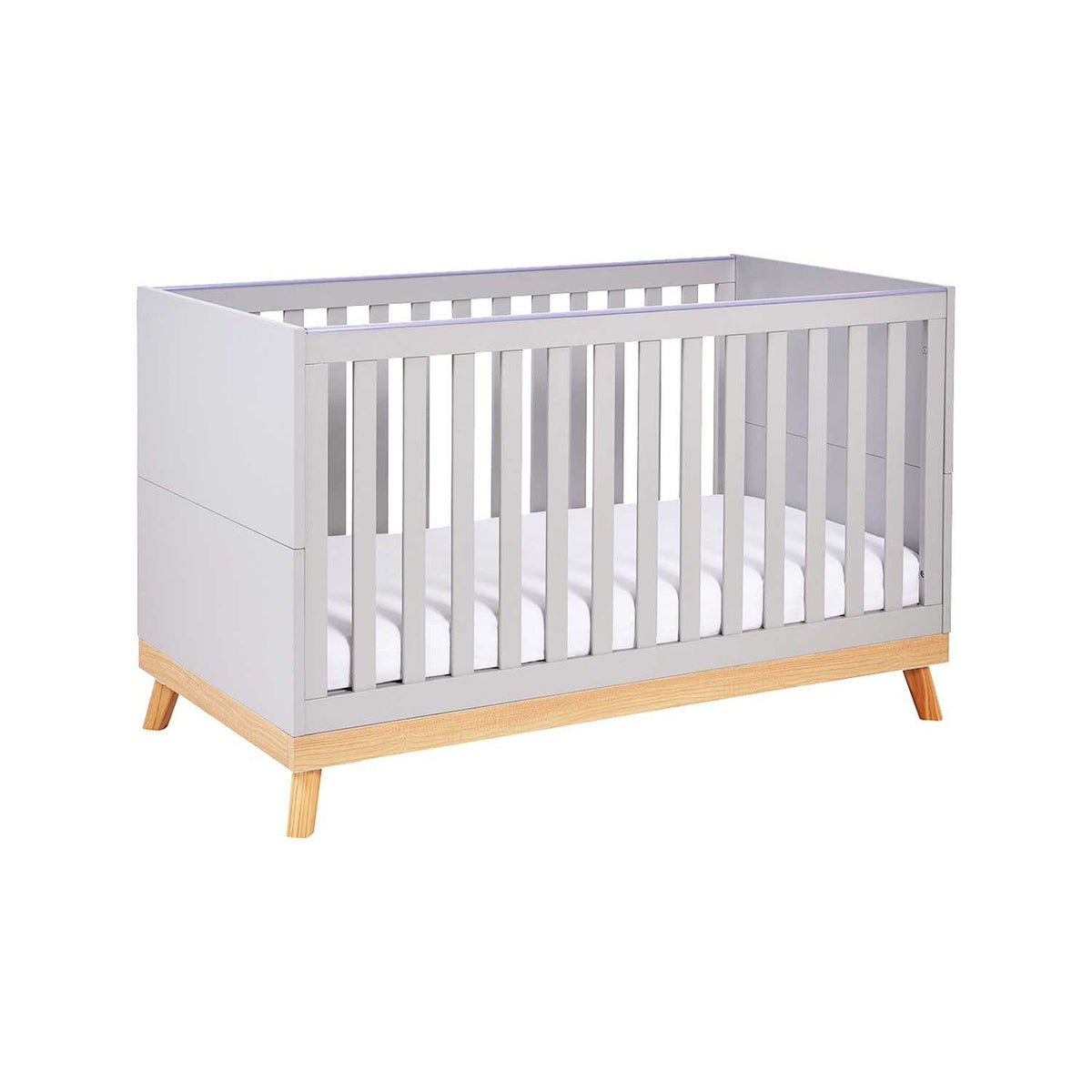 Cuna Babymore Mona gris de 145 cm - Producto británico
