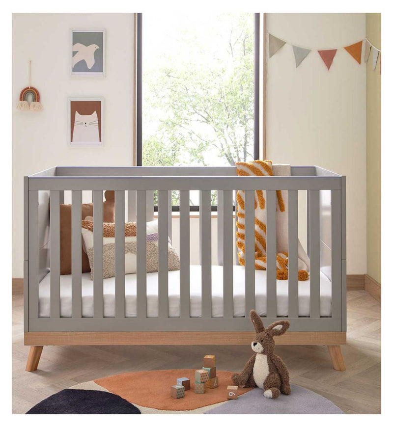 Cuna Babymore Mona gris de 145 cm - Producto británico