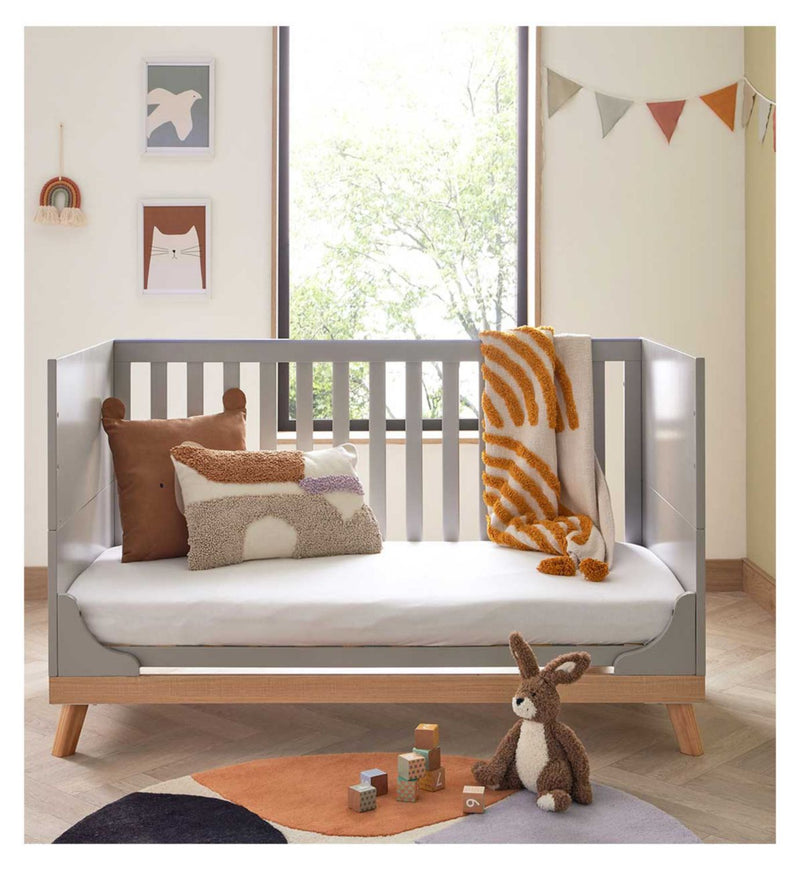 Cuna Babymore Mona gris de 145 cm - Producto británico