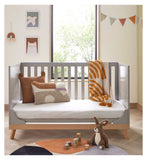 Cuna Babymore Mona gris de 145 cm - Producto británico