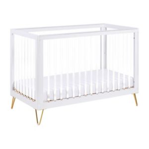 Cuna Babymore Kimi de acrílico, 126 cm - Producto británico