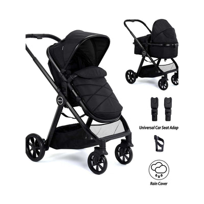 Babymore Mimi 2 in 1 Kinderwagen Pram - Schwarz