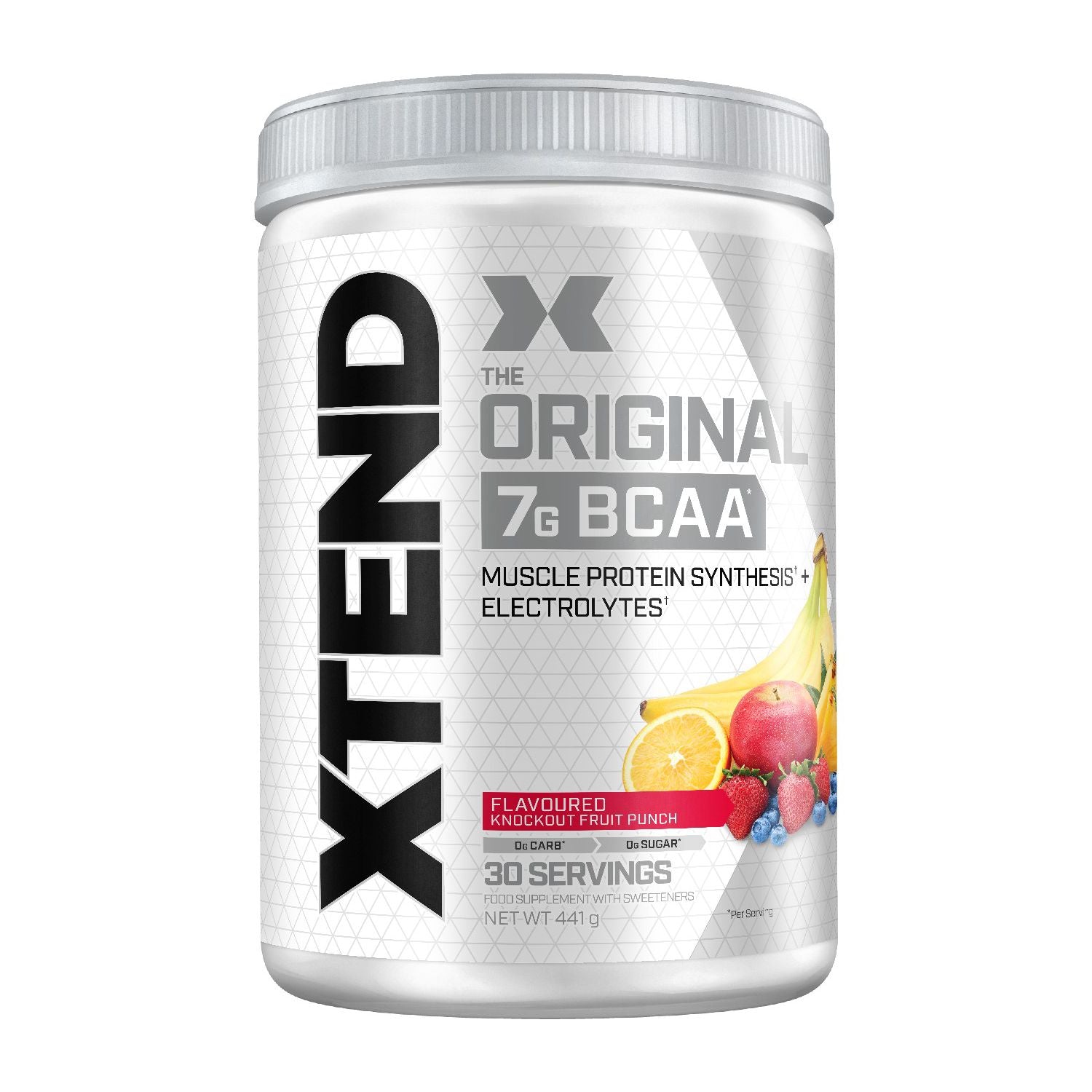 Xtend BCAA powder fruit punch 441g, imported from the UK