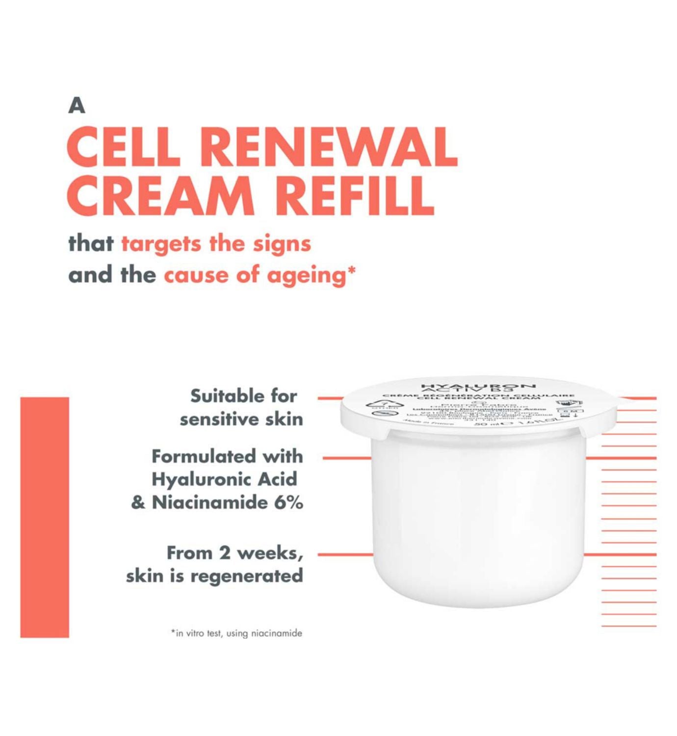 Avène Hyaluron Activ B3 Day Cream Refill 50ml - British product