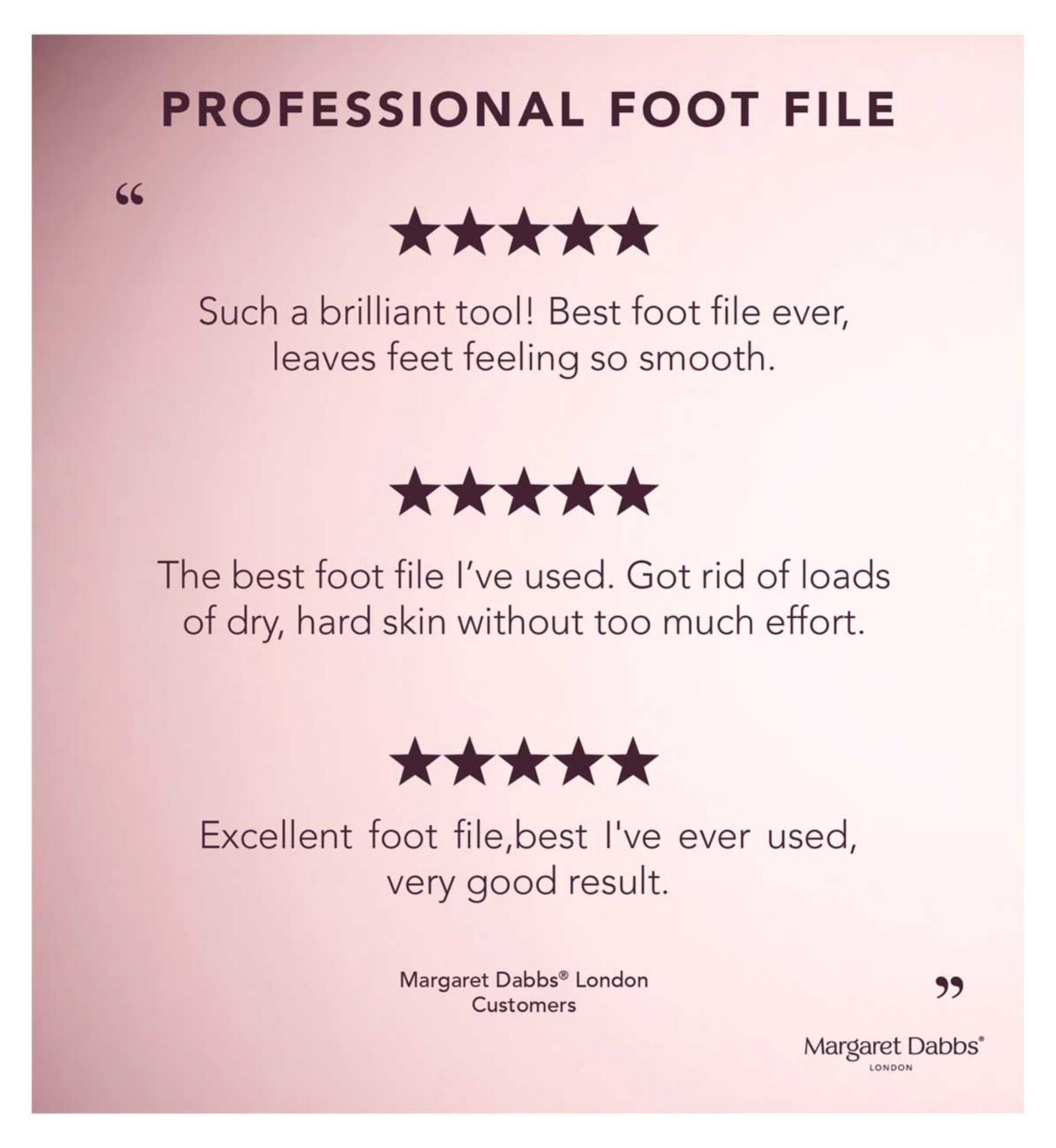 Margaret Dabbs London professional foot file with replacement pads, imported from the UK
