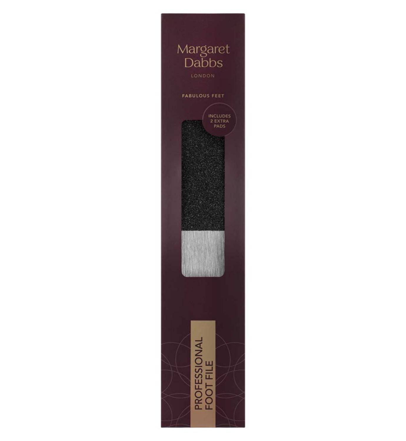 Margaret Dabbs London professional foot file with replacement pads, imported from the UK