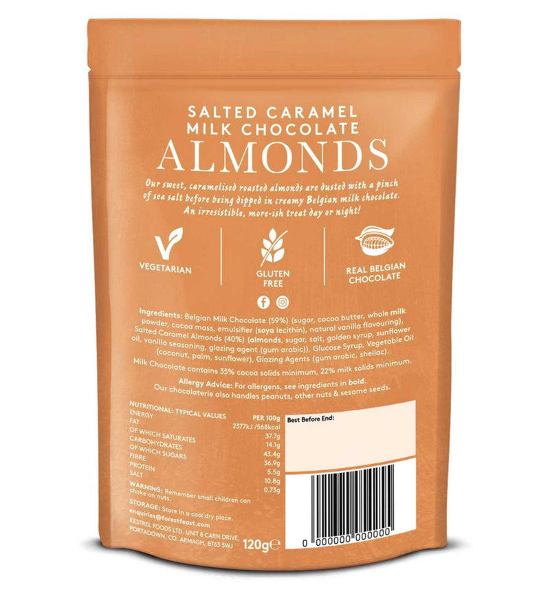 Forest Feast Salted Caramel Almonds 120g, UK version