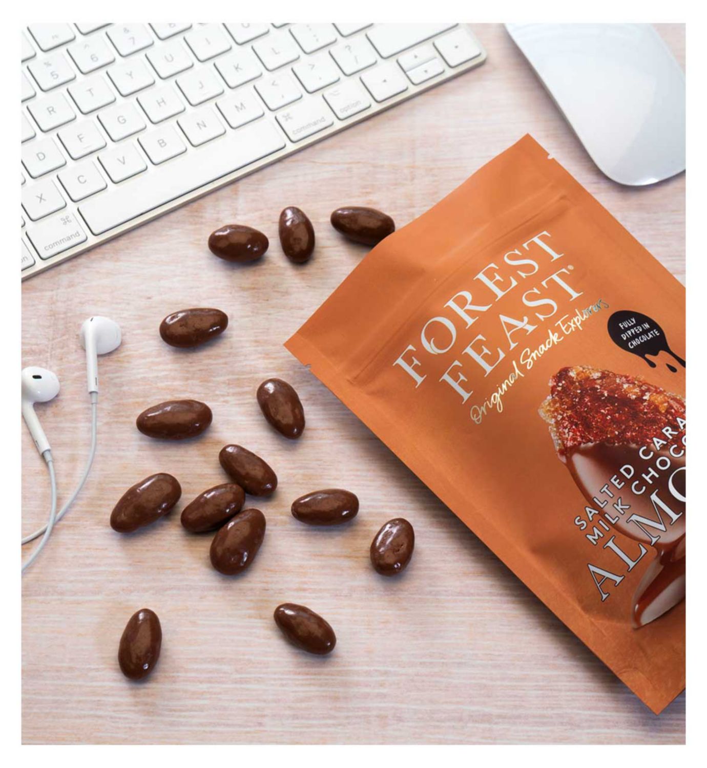 Forest Feast Salted Caramel Almonds 120g, UK version