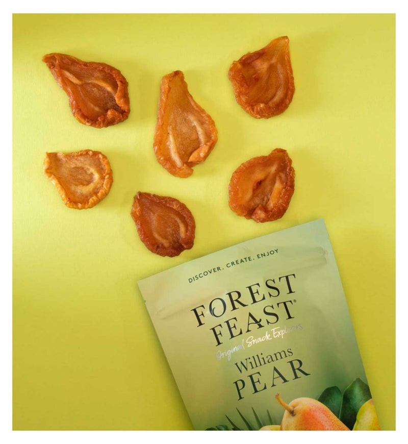 Forest Feast peeled Williams pears 120g, UK version