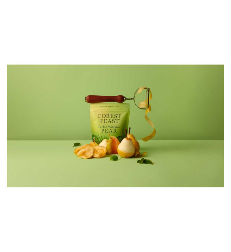 Forest Feast peeled Williams pears 120g, UK version