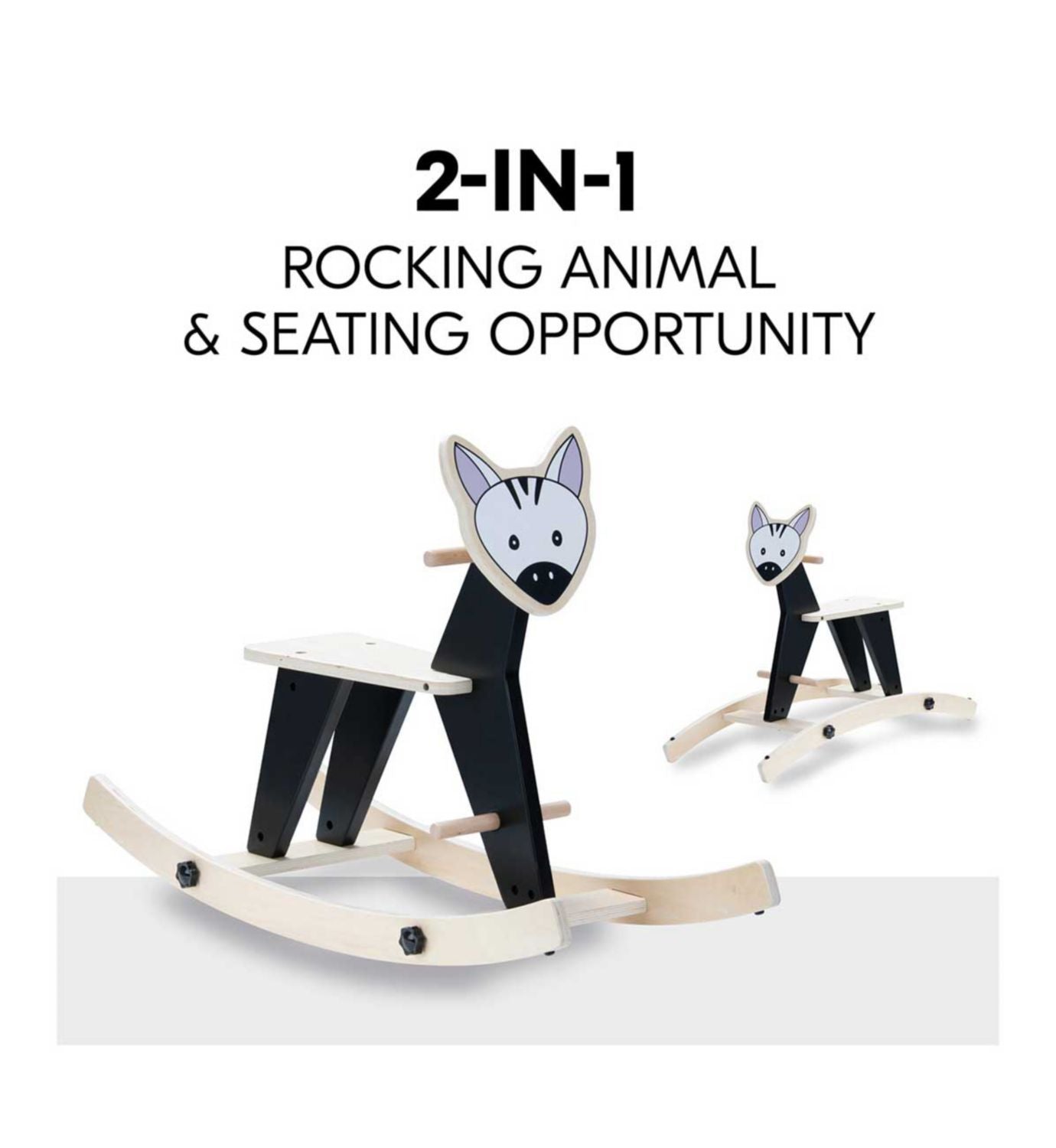 Hauck wooden rocker zebra design - British product