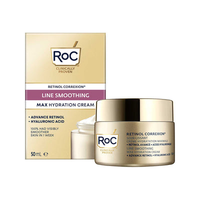 Boots RoC Retinol Correxion Line Smoothing Max Hydration Moisturiser 50ml- Buy online at McGrocer