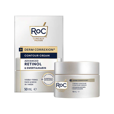 Boots RoC Derm Correxion Retinol Contour Cream for Face, Neck and Jawline 50ml- Buy online at McGrocer
