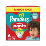 Pampers Baby-Dry Nappy Pants Size 6 54 Nappies, UK version