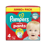 Pampers baby nappy pants size 4 72 nappies, UK version