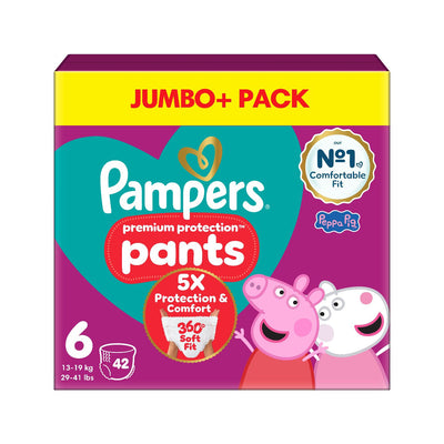 Boots Pampers Premium Protection Nappy Pants Size 6 42 Nappies 15kg Plus- Buy online at McGrocer