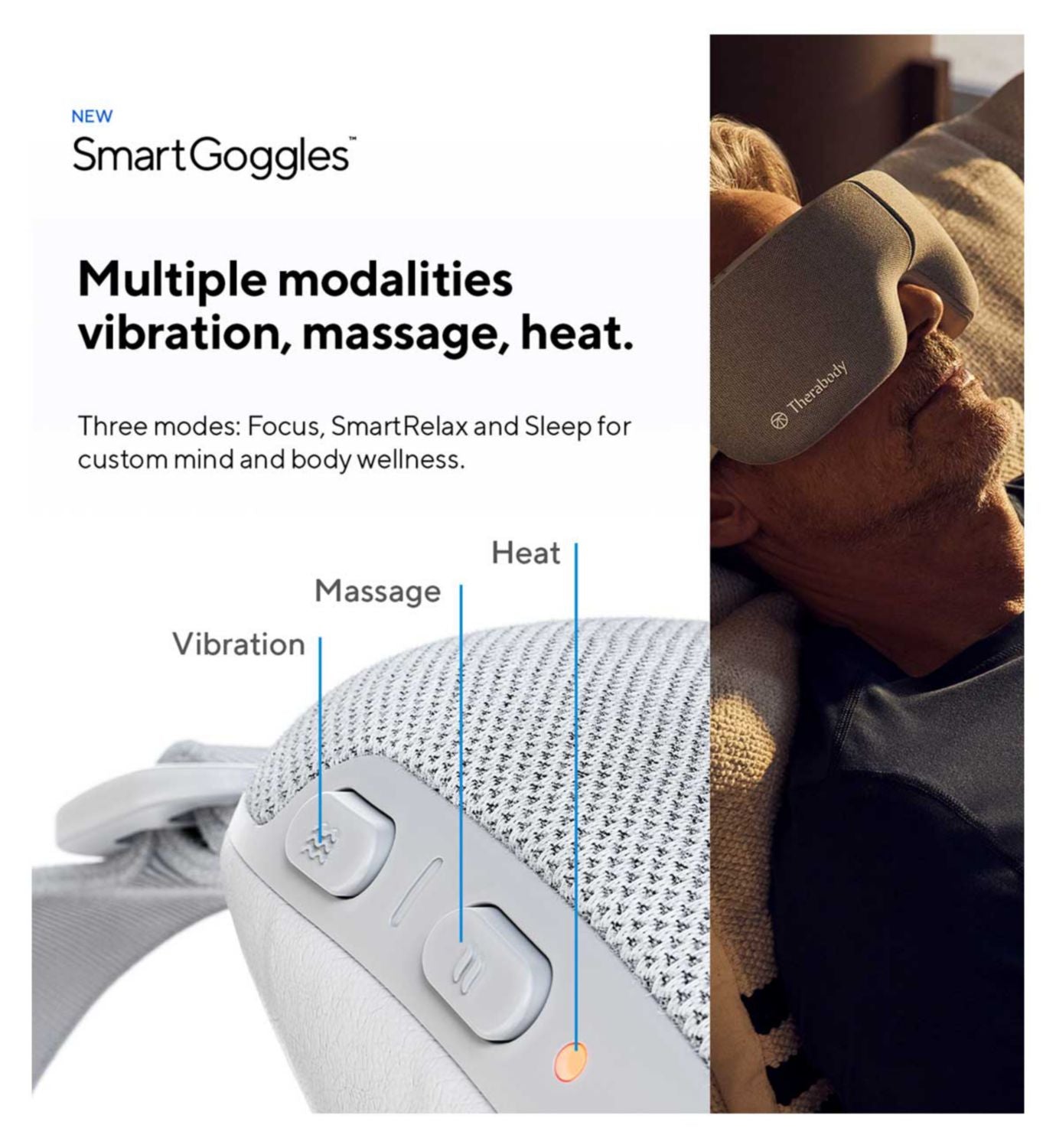 Therabody SmartGoggles eye massager with heat and vibration - British product
