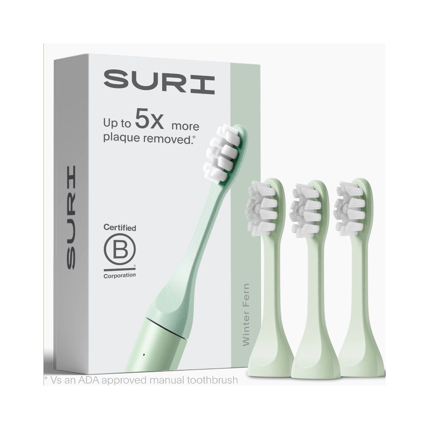 SURI toothbrush heads Winter Fern 3-pack (British brand)