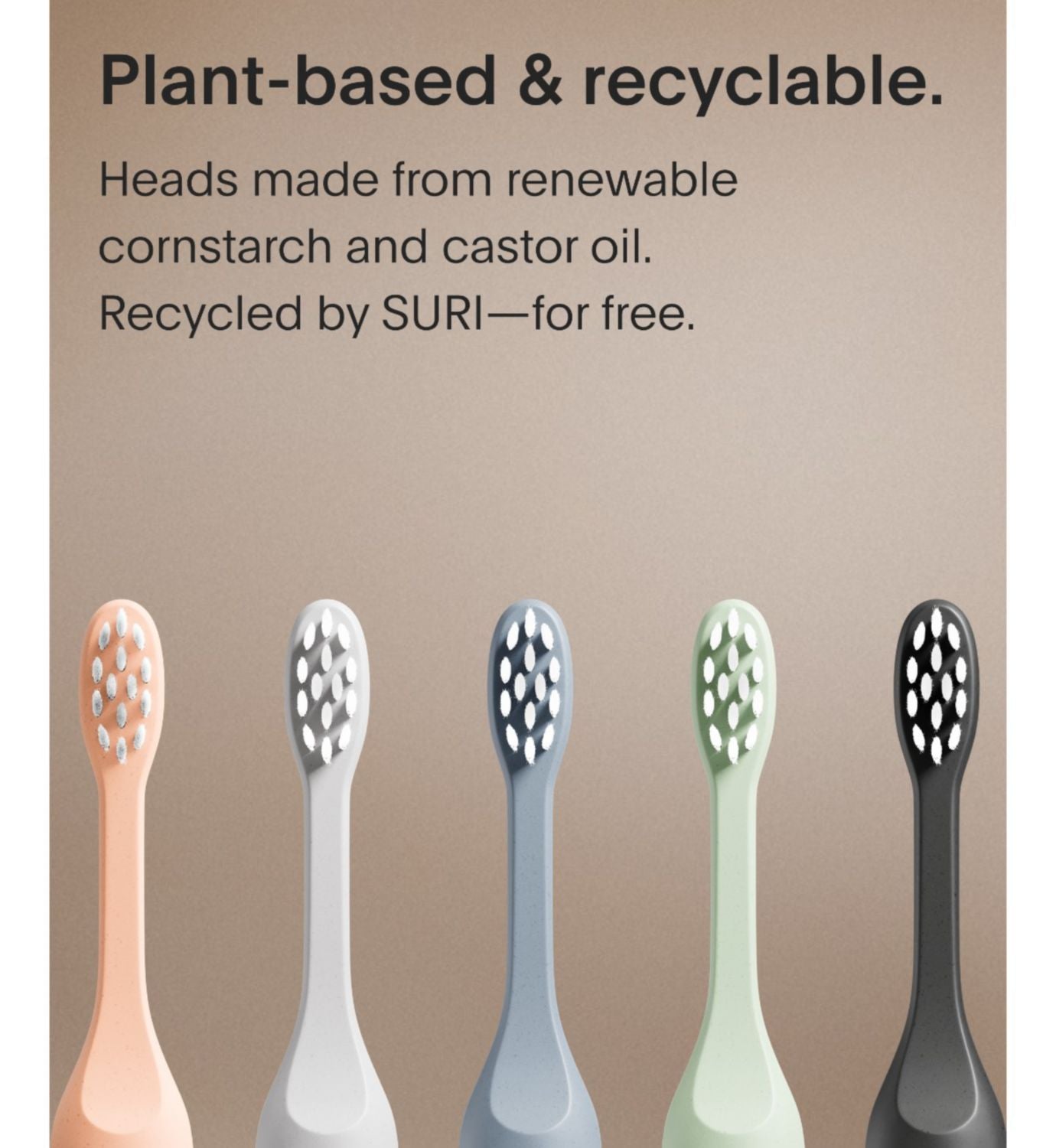 SURI toothbrush heads Winter Fern 3-pack (British brand)