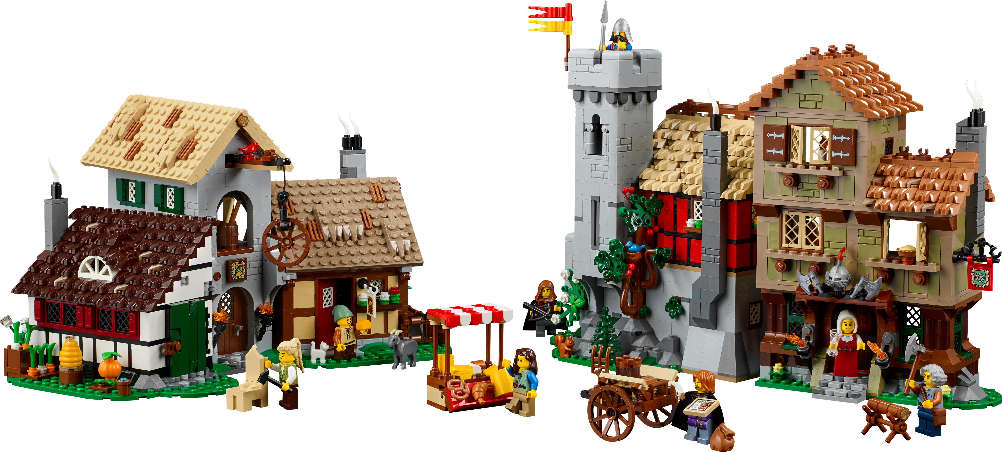 LEGO Icons Mittelalterlicher Marktplatz 3304-teiliges Set, importiert aus dem Vereinigten Königreich