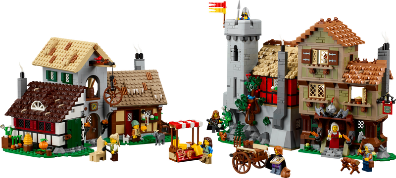 LEGO Icons Mittelalterlicher Marktplatz 3304-teiliges Set, importiert aus dem Vereinigten Königreich