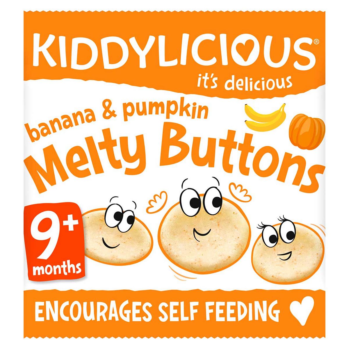 Kiddylicious Melty Buttons Banana & Pumpkin 6g GOODS Boots   