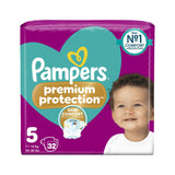 Pampers Premium Protection nappies size 5 32 count (British brand)