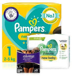 Pampers & Always bundle for New Mum and Baby - Wipes, Nappies and Pants GOODS Boots   