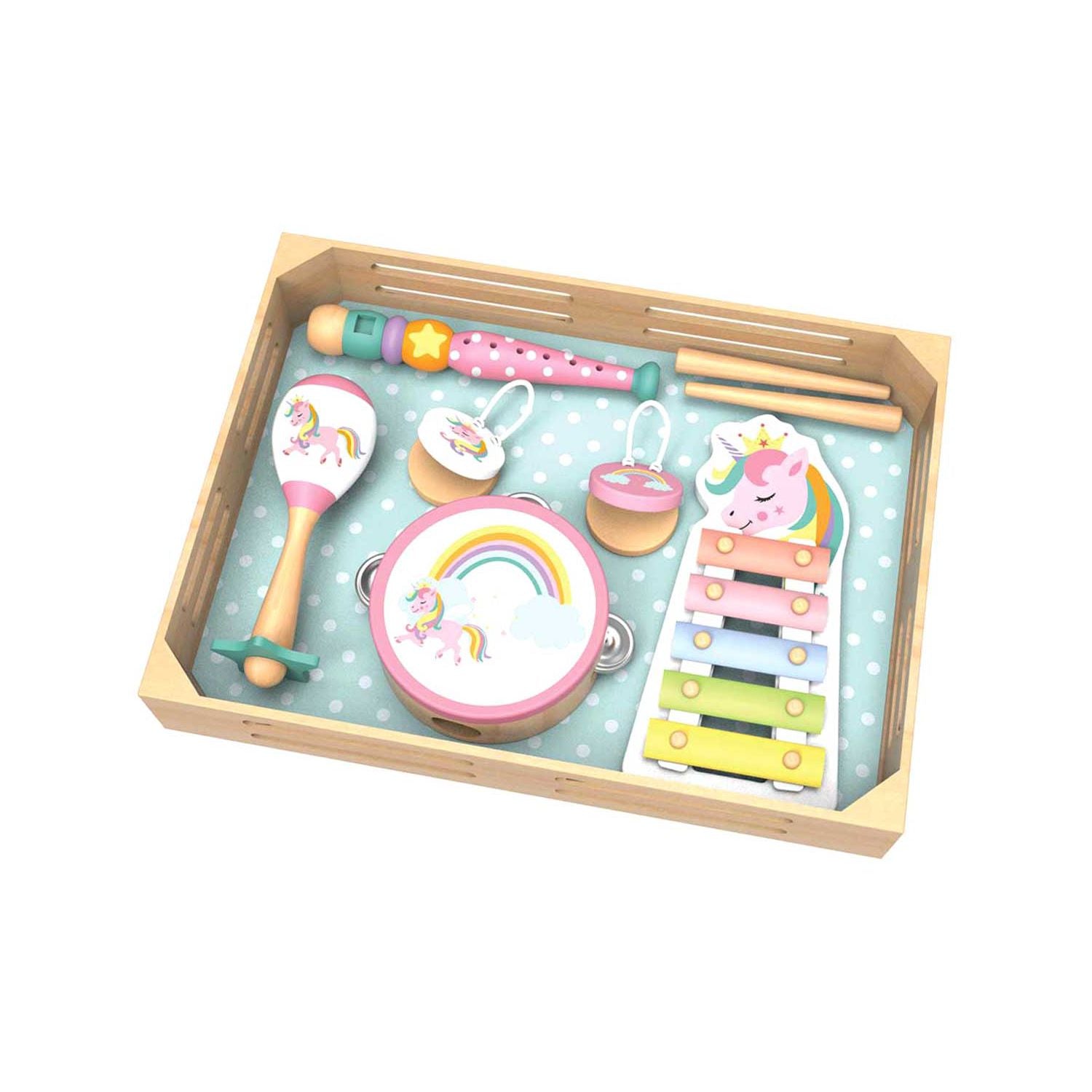 Tooky Toy unicorn musical instrument set (British brand)