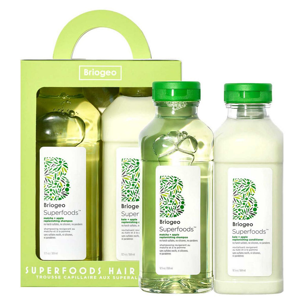 Briogeo Superfoods™ Apple, Matcha + Kale Replenishing Shampoo + Conditioner Duo