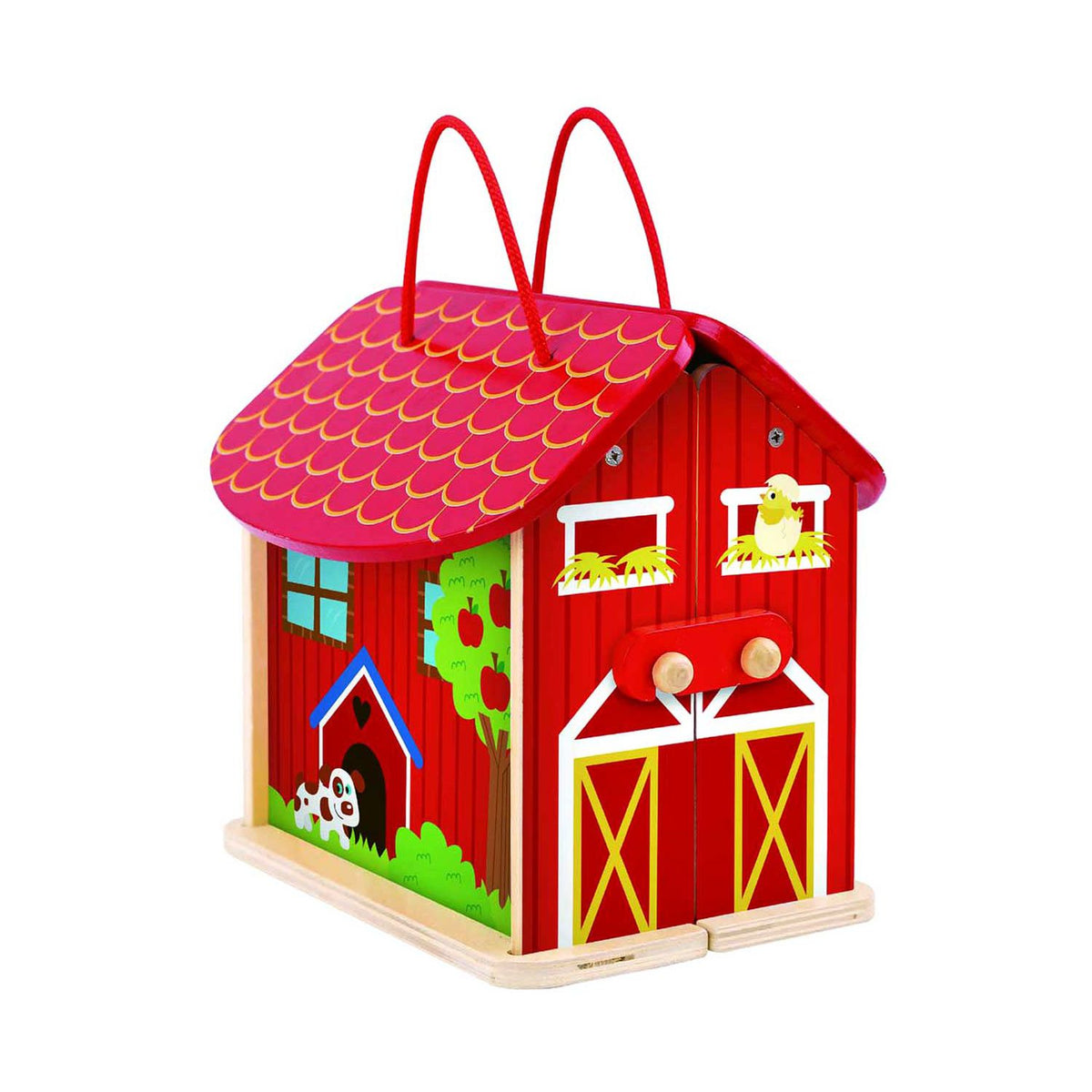 Tooky Toy wooden foldable farm with pegs - British product