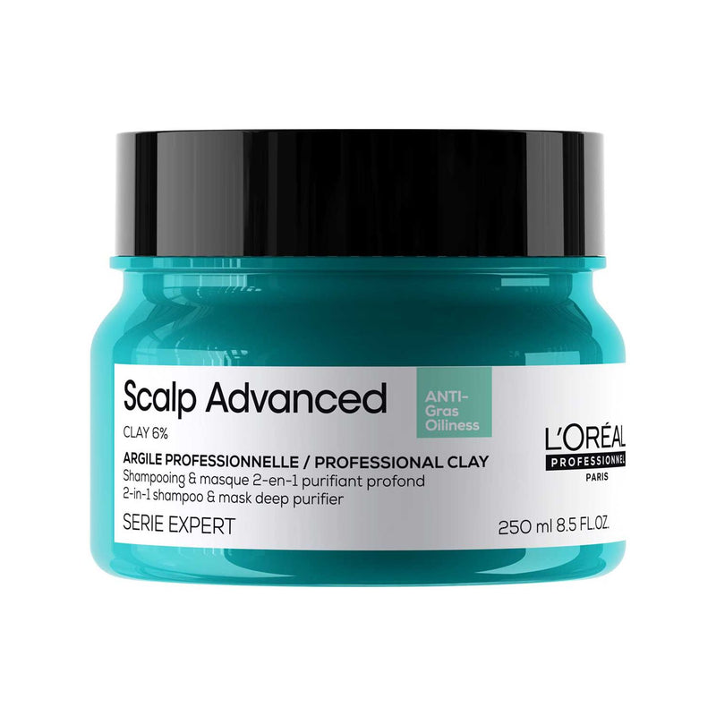 L’Oréal Professionnel Serie Expert Scalp Advanced Anti-Oiliness 2-in-1 Deep Purifier Clay Mask For Oily Hair 250ml