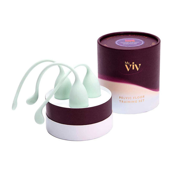 Three-Piece Silicone Pelvic Floor Training Set with Graduated Weights